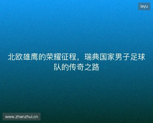 北欧雄鹰的荣耀征程，瑞典国家男子足球队的传奇之路